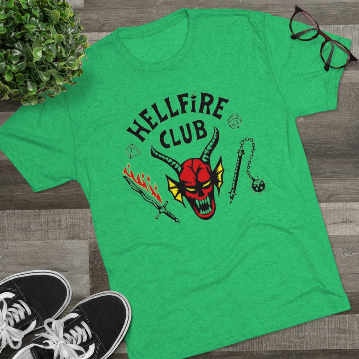 Hell Club Stranger Things Unisex Tri-Blend Crew Tee