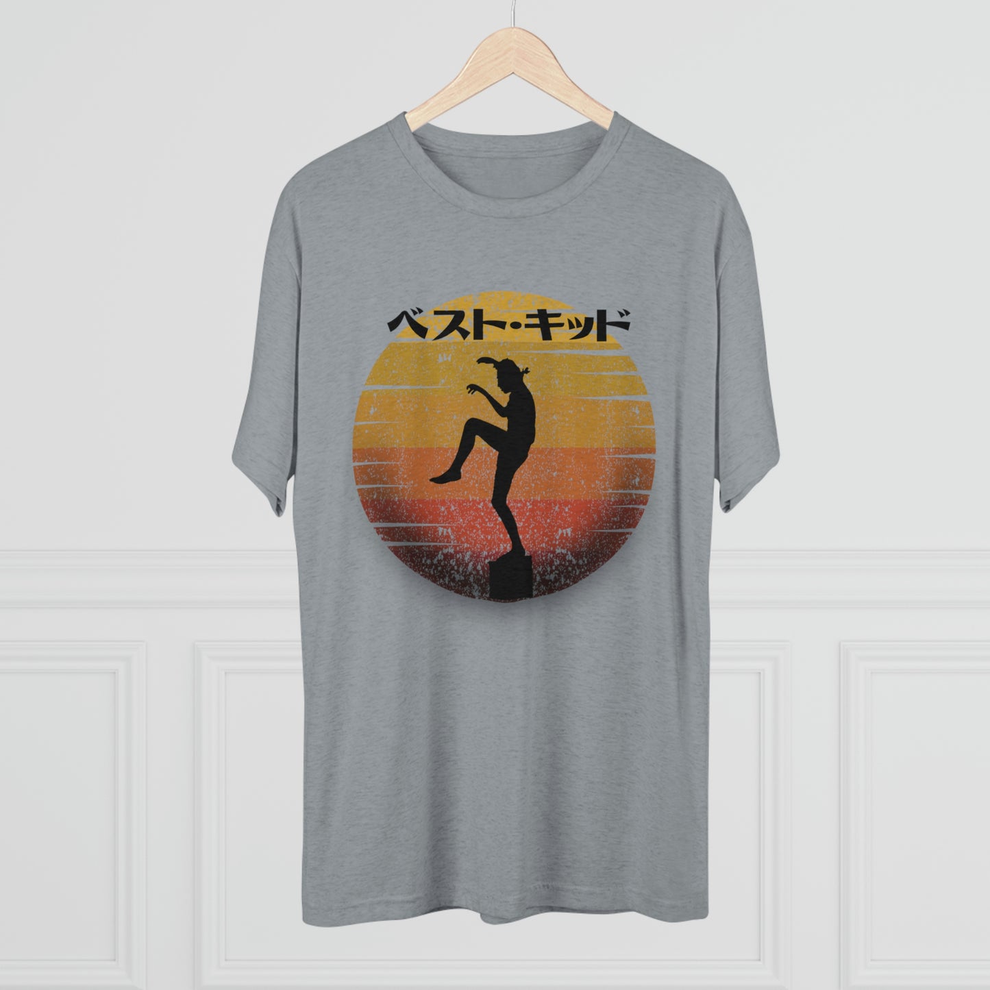 The Karate Kid Vintage Japanese Sun Unisex Tri-Blend Crew Tee