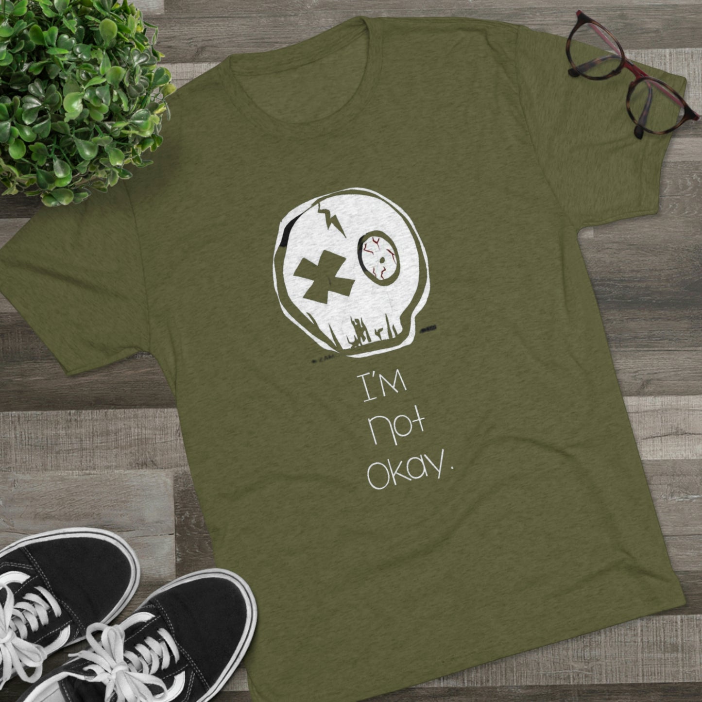 I’m Not Okay MCR  Unisex Tri-Blend Crew Tee