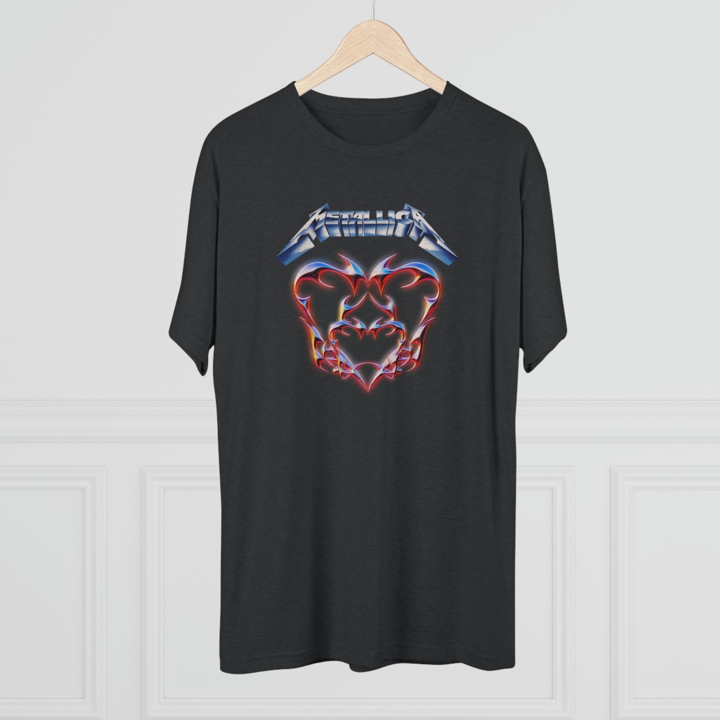 Metal Heart Unisex Tri-Blend Crew Tee