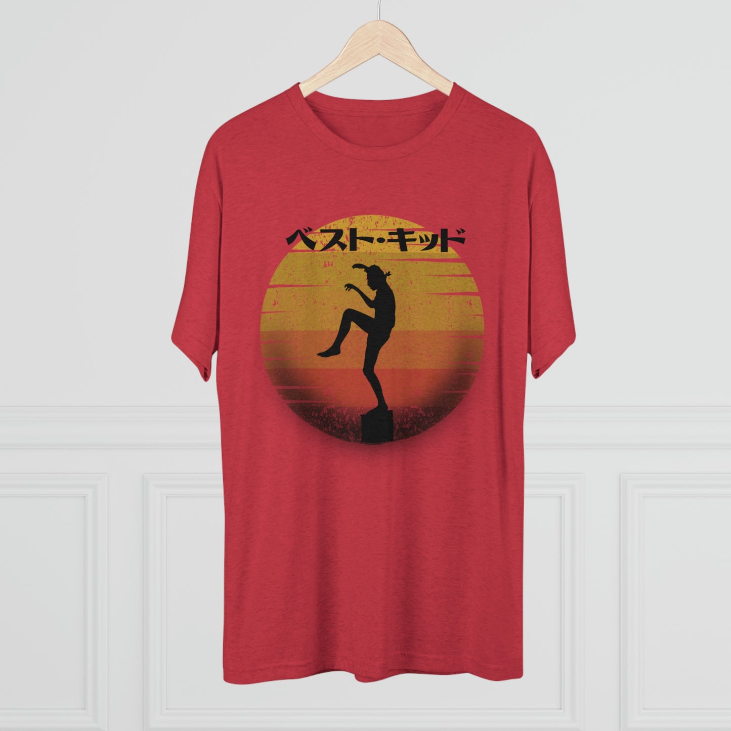 The Karate Kid Vintage Japanese Sun Unisex Tri-Blend Crew Tee